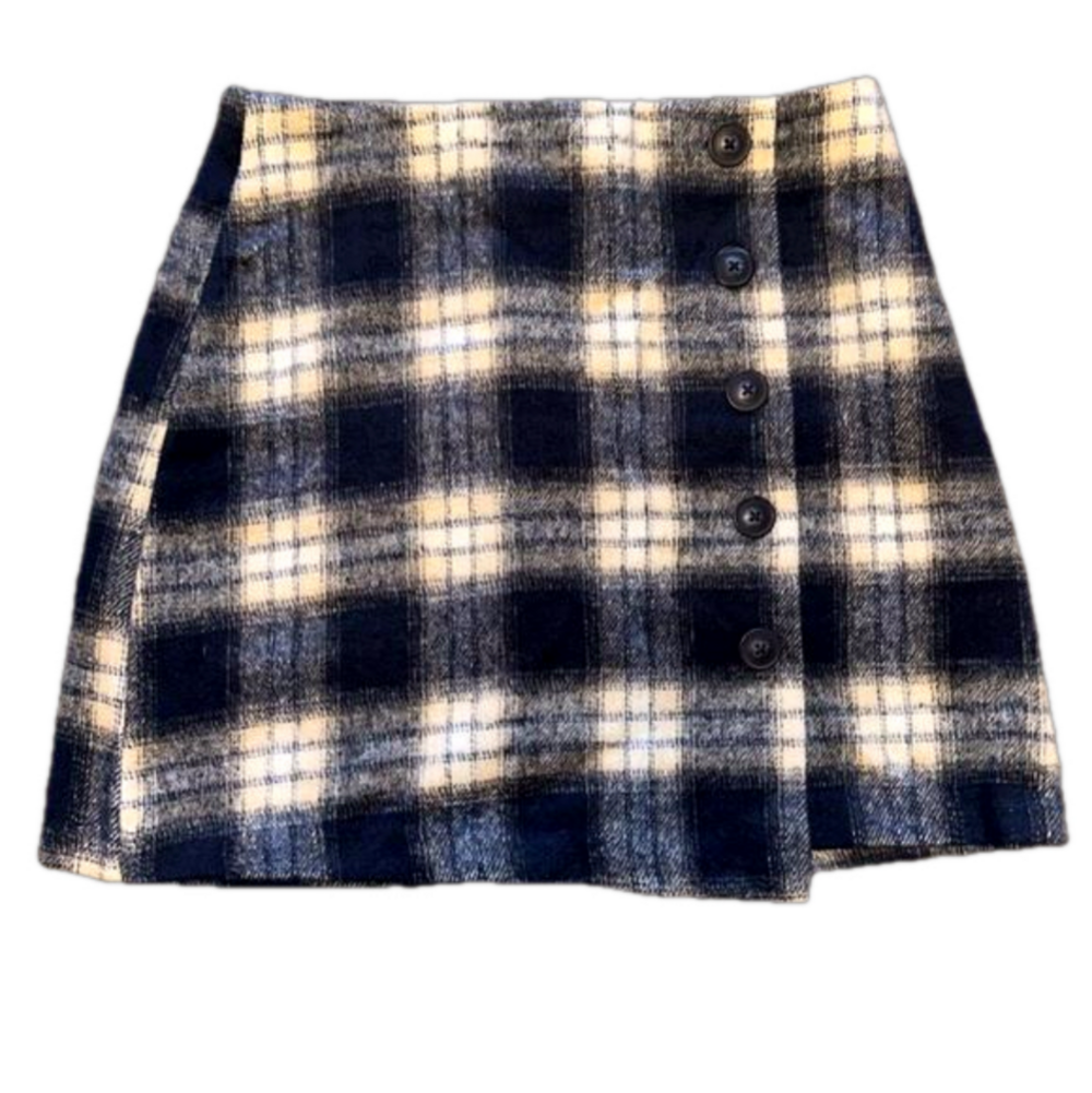 Forever 21 Blue Plaid Mini Skirt Extra Small